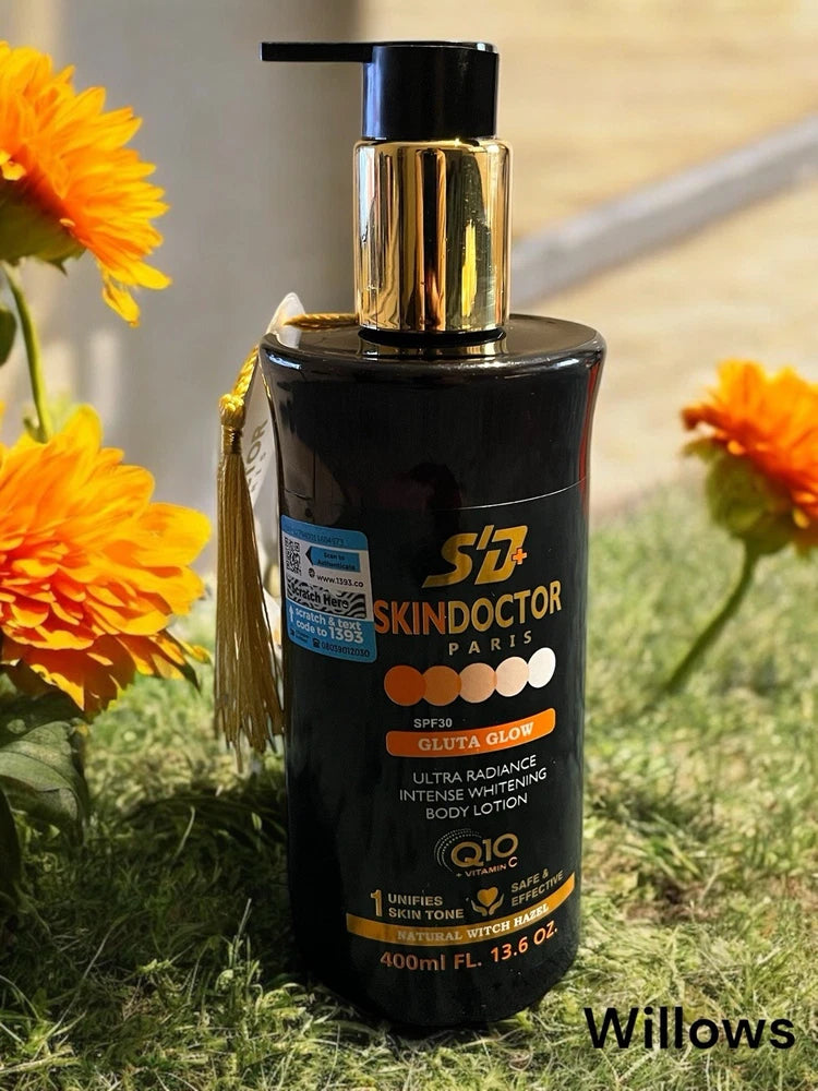 Skin Doctor Gluta Glow Skin Whitening Lotion Body Milk 400ml SPF 30 (ORIGINAL)