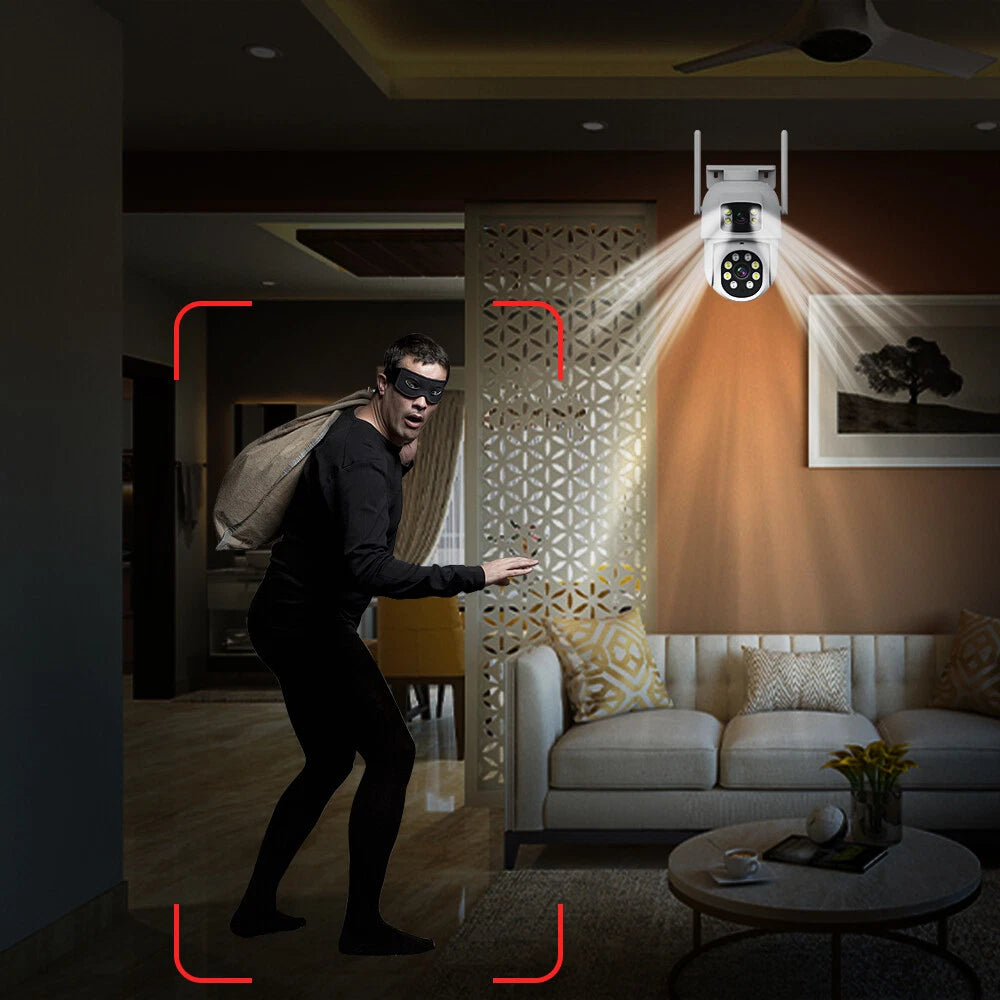 Wireless 4K IP Camera WIFI Outdoor CCTV HD PTZ Smart Home Security IR Cam 8MP