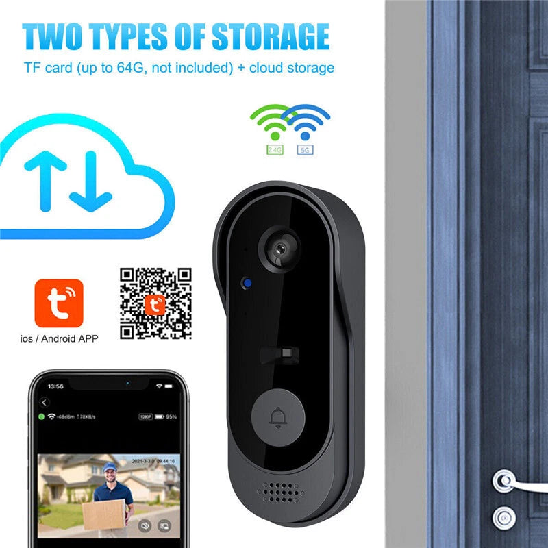 Wireless WiFi Video Smart Doorbell Phone Security Camera Door Bell RING Intercom