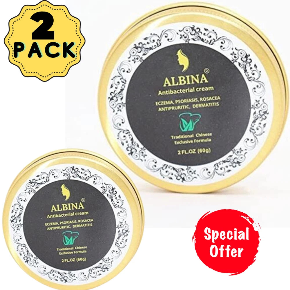 2x ALBINA Psoriasis Eczema Rosacea Dermatitis Cream, Treatment Gel 60g- UK