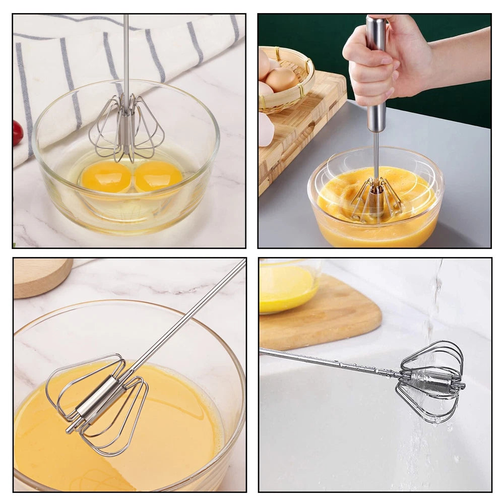 AEX Egg whisk Beater shaker Mini Hand Push Beater Milk Drink Mixer Kitchen Tool