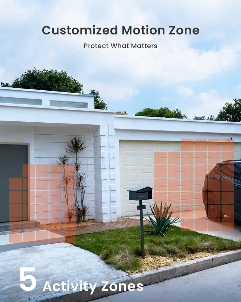 Outdoor Wireless Security Camera Home 2K WiFi Battery CCTV System SD Card