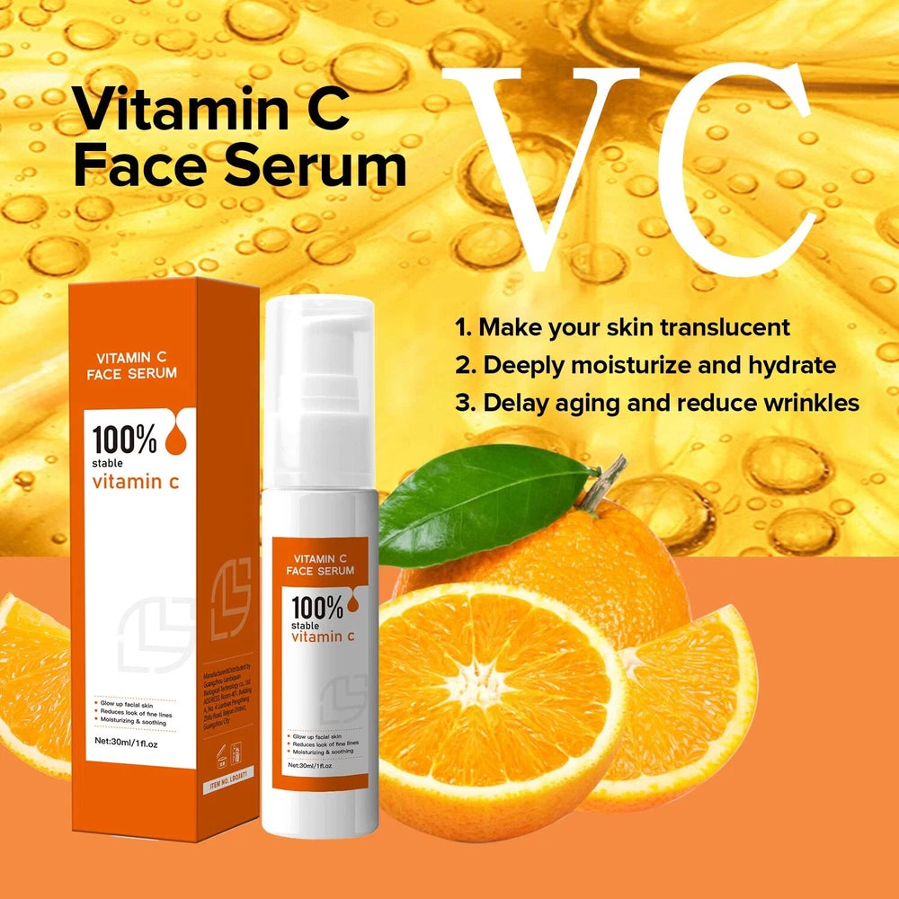 ADVANCED VITAMIN C SERUM Powerful Anti-Aging collagen-Boost Face Serum Day Night