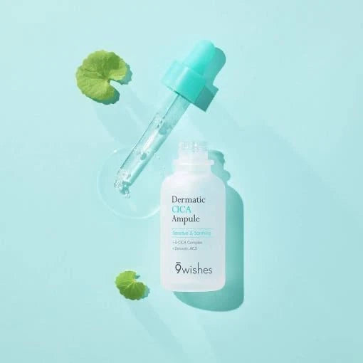 9wishes, CICA Ampoule Soothing & Hydrating Face Serum, Korean Skincare