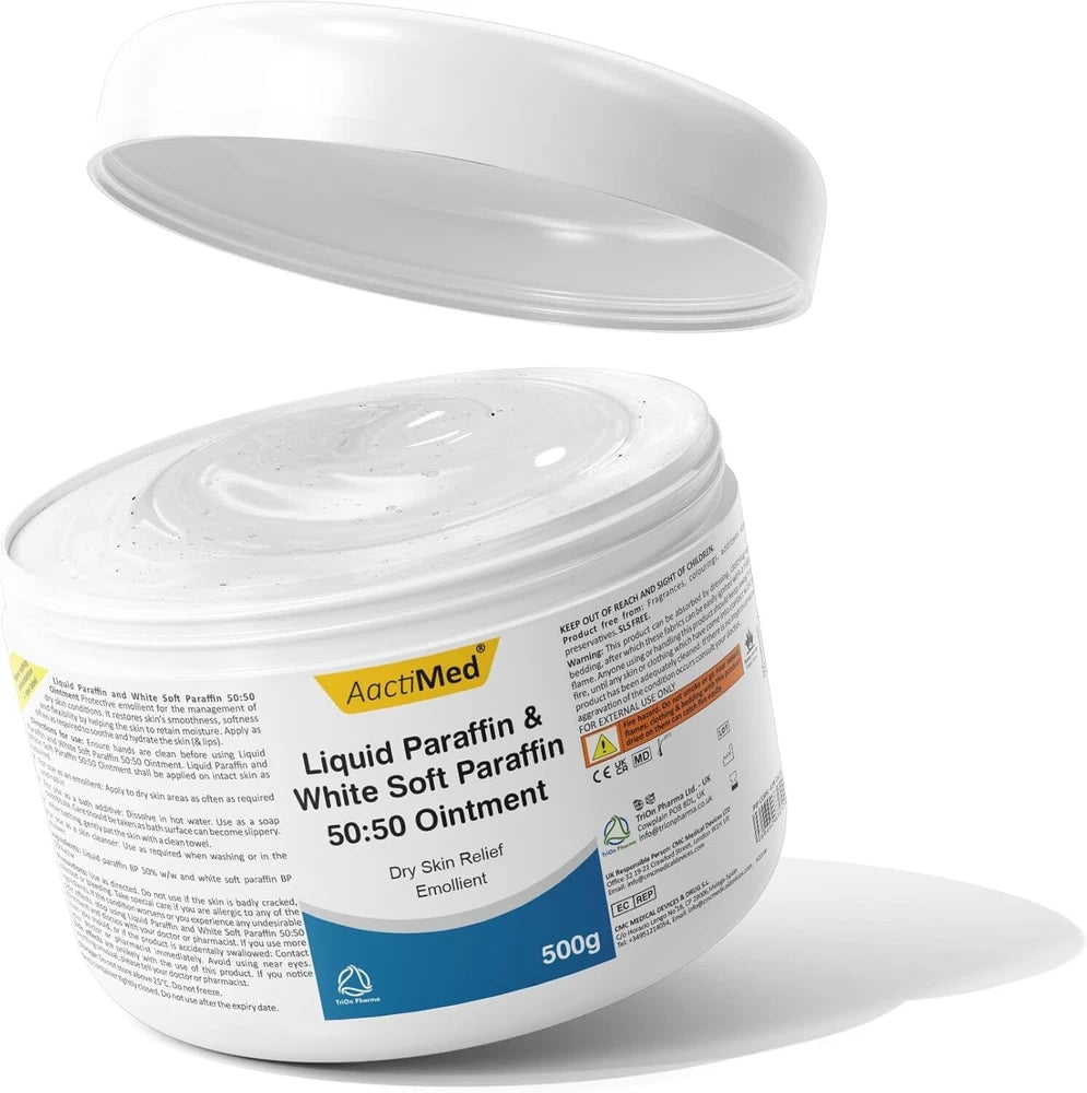 AactiMed Paraffin Ointment with Liquid Paraffin &White Soft Paraffin 50:50 |500g