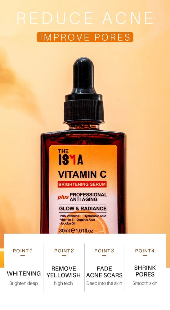 Vitamin C Face Serum Cream with Hyaluronic Acid-Anti Aging Anti Wrinkle 30ml