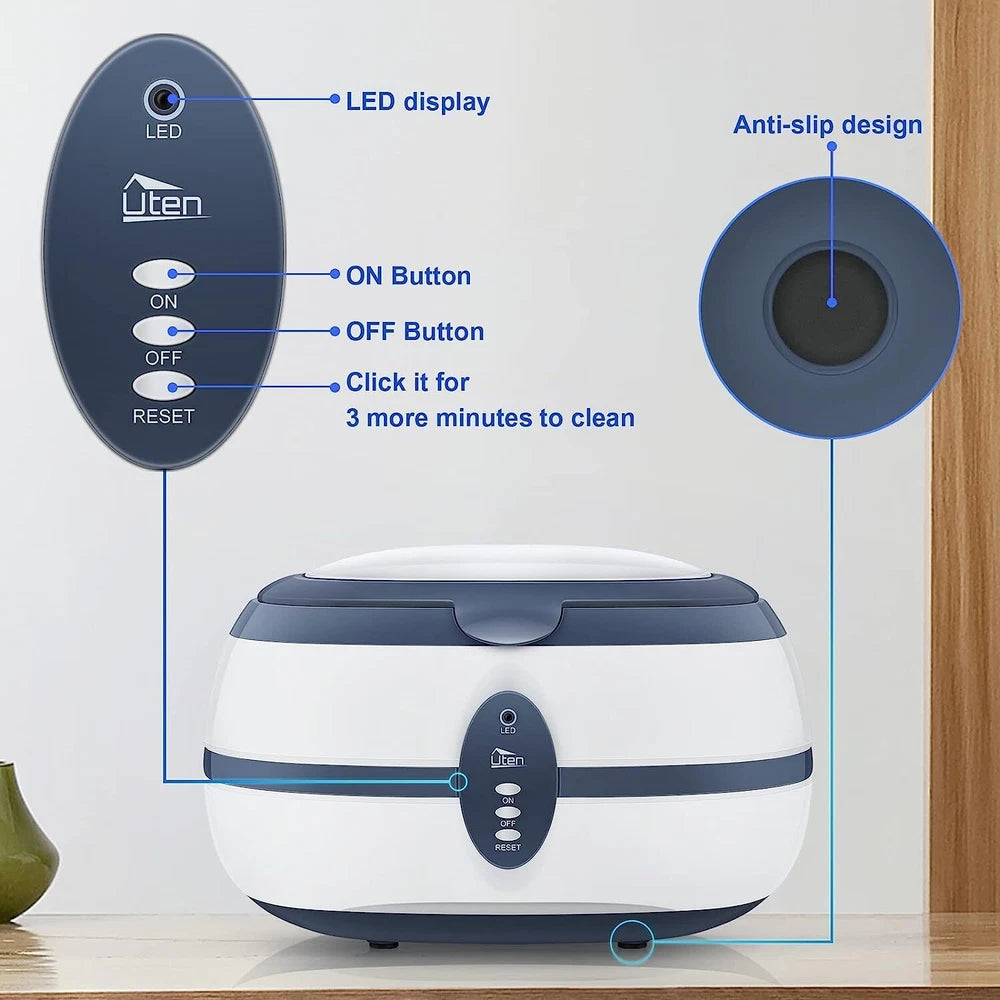 Professional Ultrasonic Cleaner Watch Jewellery Glasses Cleaning Machine 600ml