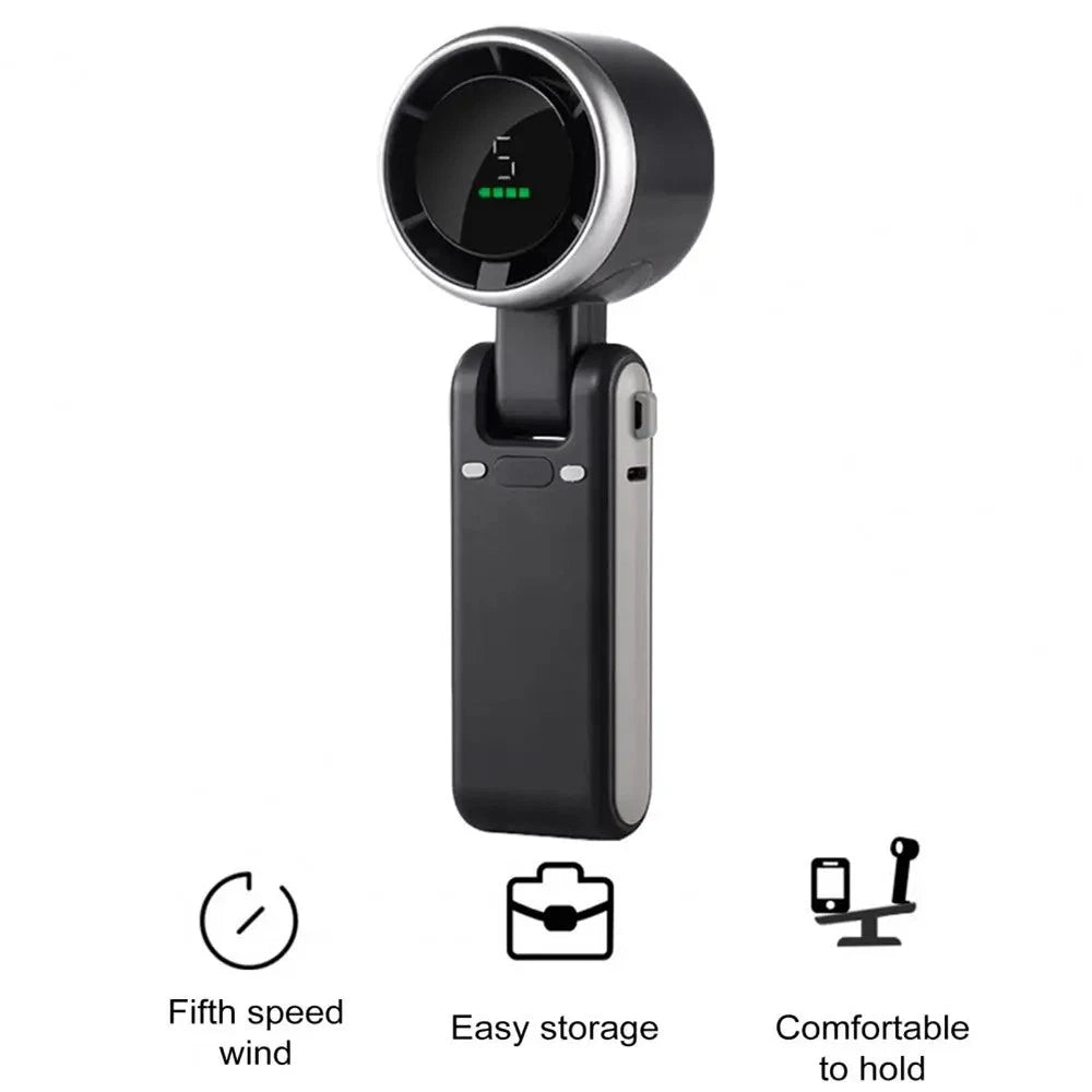USB Rechargeable Mini Hand-Held Fan Portable Folding Desk Fan Cooler Cooling UK