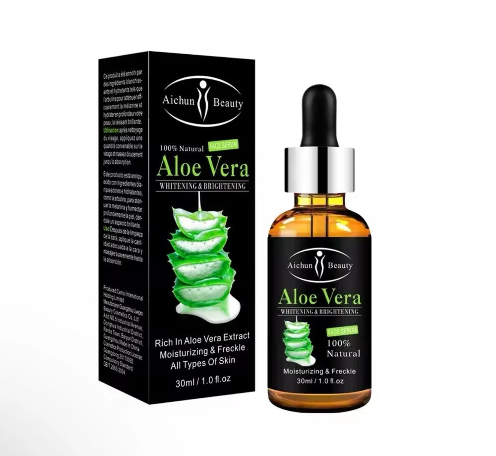 30ml Aloe Vera Whitening Moisturizing Brightening Anti-Aging Soothing Face Serum