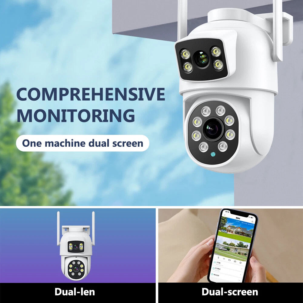 Wireless 4K IP Camera WIFI Outdoor CCTV HD PTZ Smart Home Security IR Cam 8MP