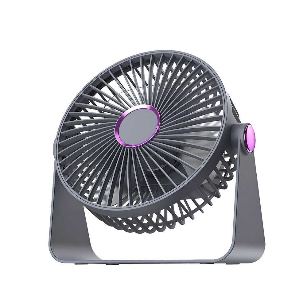UK 5.9Inch Mini USB Rechargeable Desk Fan Portable Small Quiet Table Cooling Fan