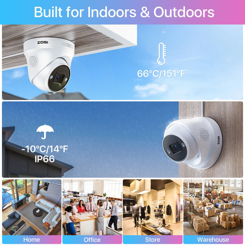 CAMERA POE CCTV 5MP HD IR Security Camera System 4K NVR Home Surveillance Outdoor