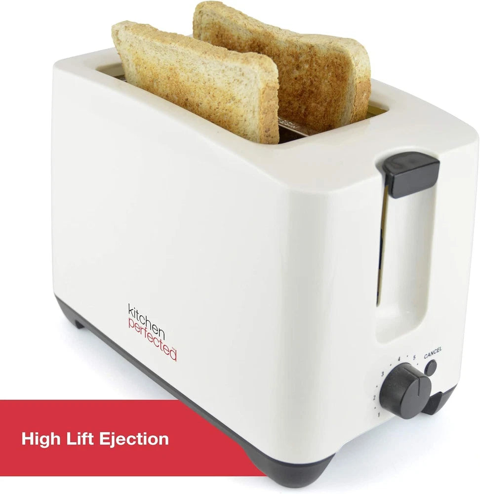 Toaster 2 Slice Wide Slot - Cool Touch Crumb Tray Variable Browning - Cream