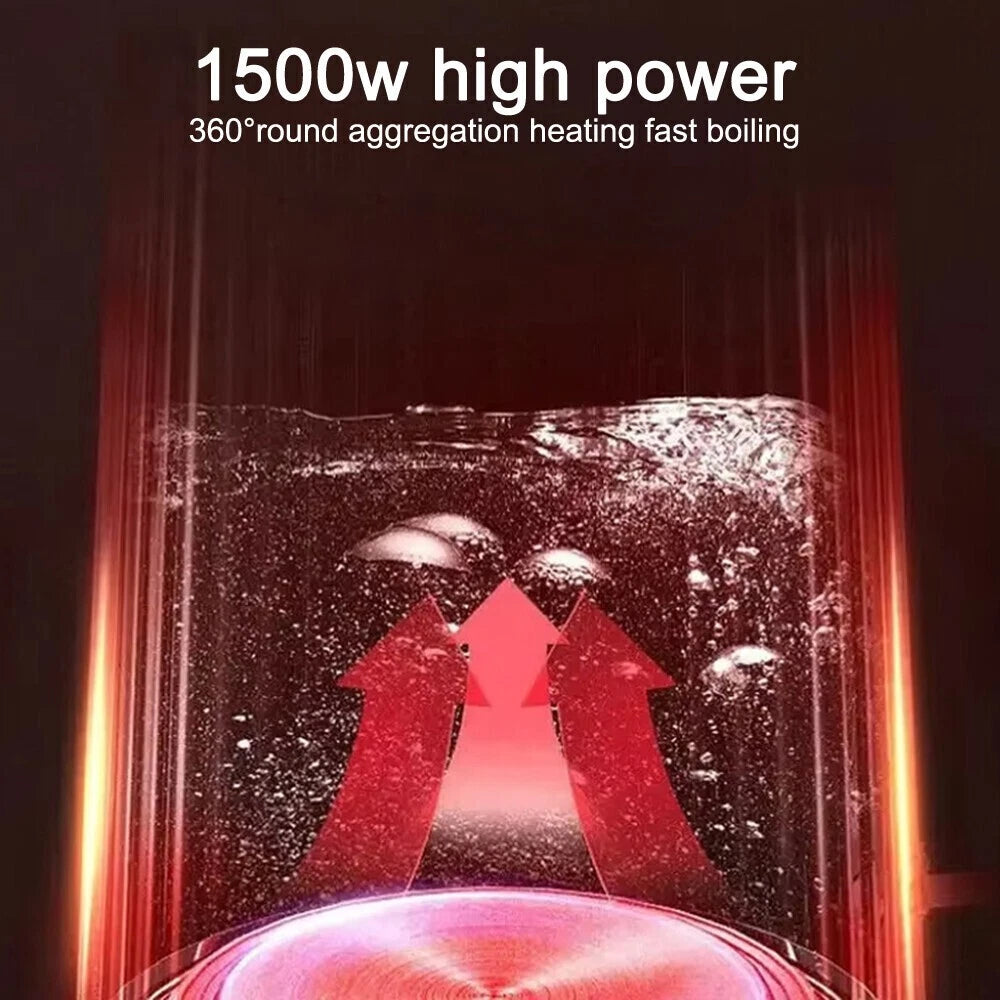 2.3L Electric Kettle Fast Boil 1500W Stainless Steel Jug Boil-Dry Protection