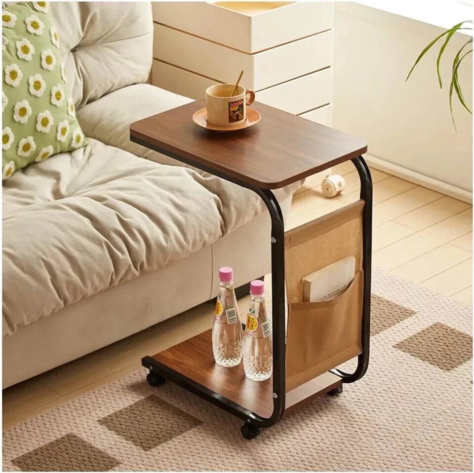 Side Table C Shaped for Sofa Coffee End Tables for Living Room Bedside Tables UK