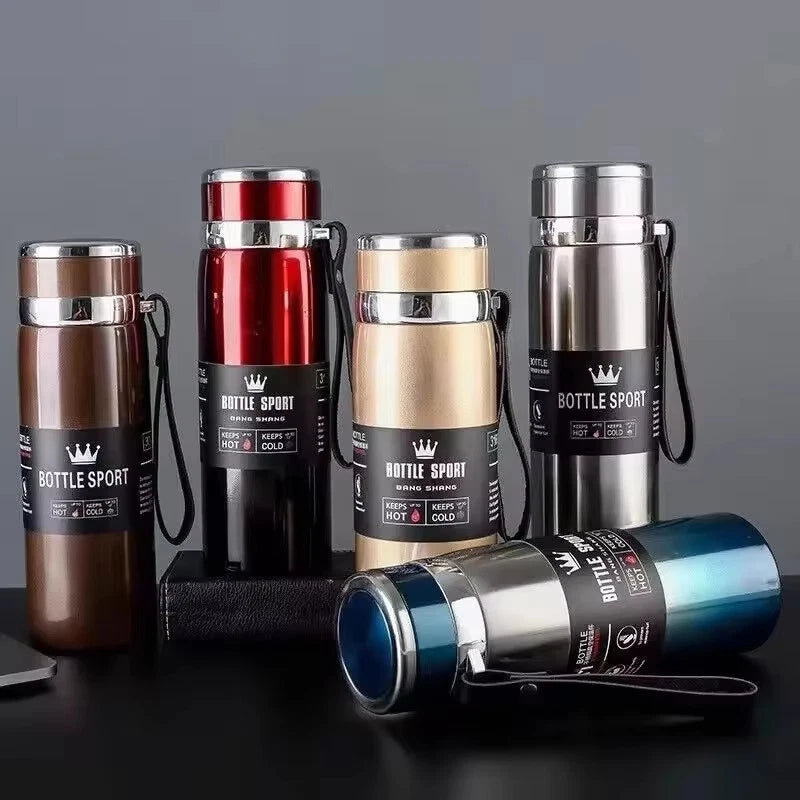 1L Thermal Water Bottle Keep Cold and Hot Water Bottle Thermos for Water Tea Cof