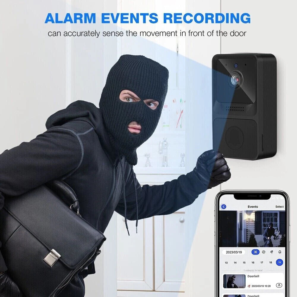 Smart Wireless WiFi Ring Doorbell Security Intercom Video Camera Door Bell
