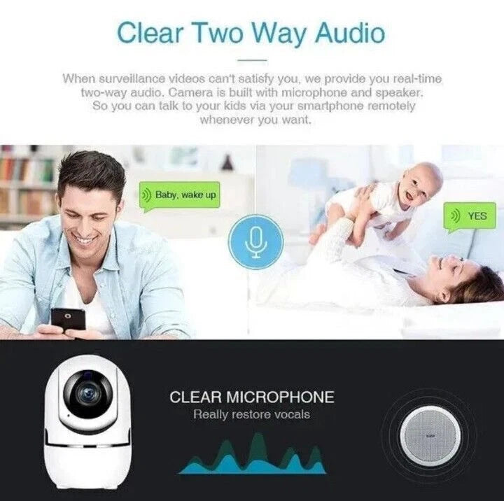 HD WiFi IP Security Camera Wireless Indoor CCTV System Home Pet Baby Monitor Cam