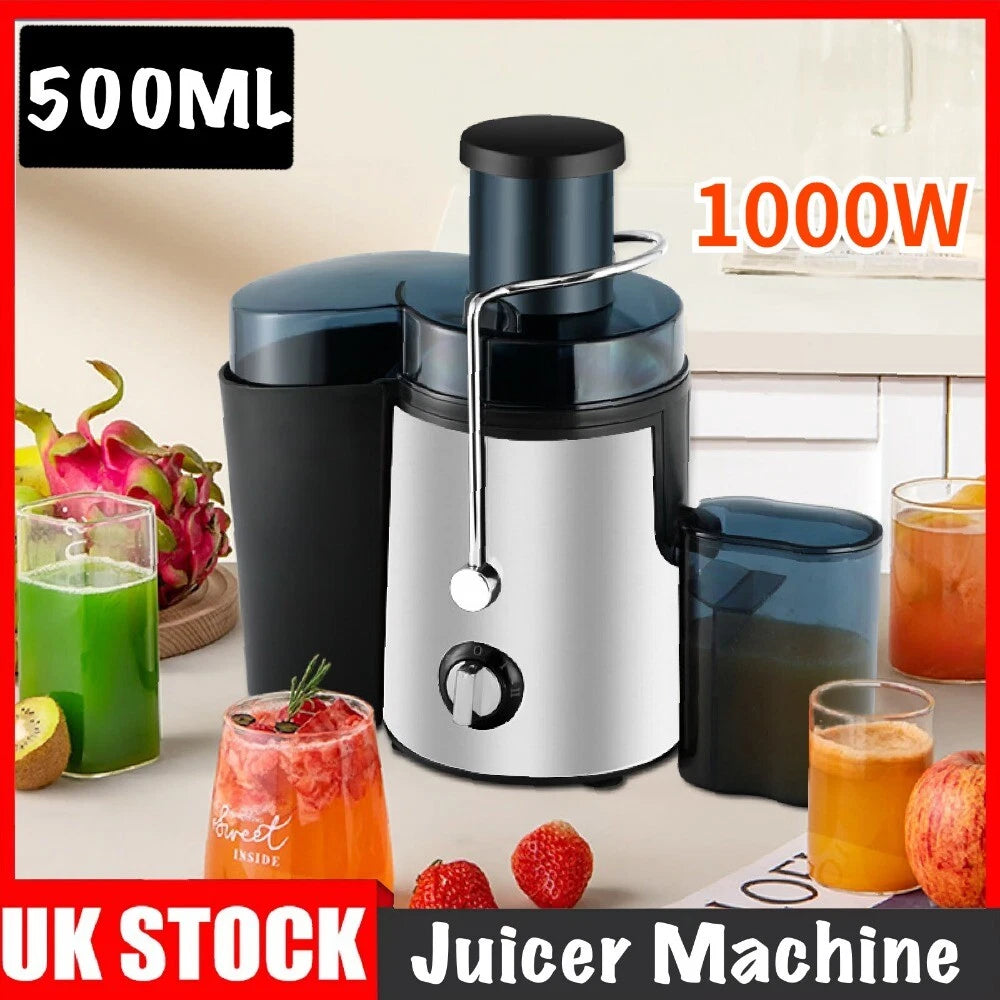 1000W Juicer Machine Whole Fruit Vegetable Large Juice Extractor Stainless Steel