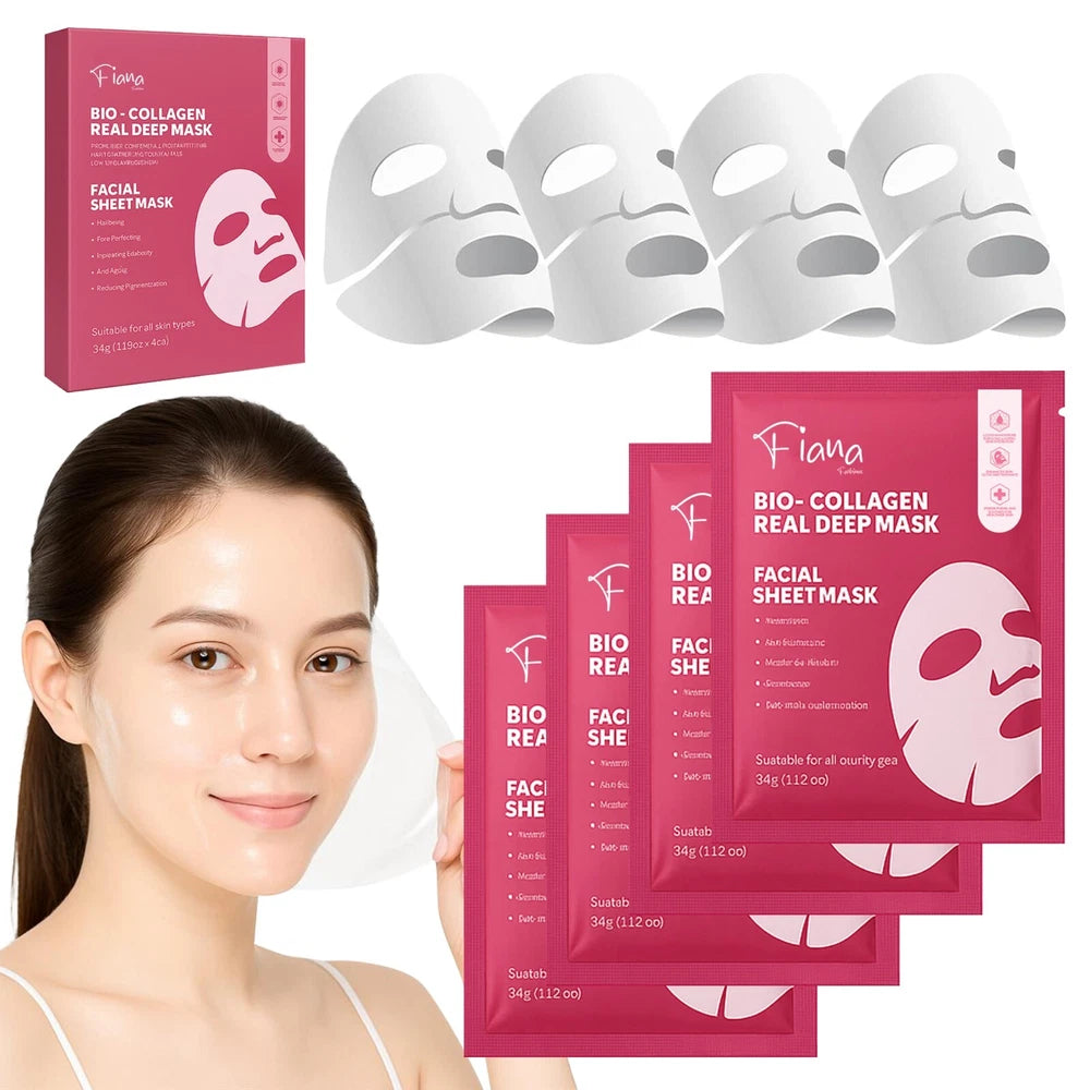 4x Bio Collagen Real Deep Face Mask Anti Age Wrinkle Skin Care Firming Hydrating