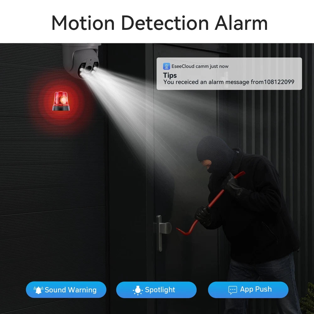 3MP WIFI IP Camera Wireless Outdoor CCTV HD PTZ Smart Home Security IR Camera