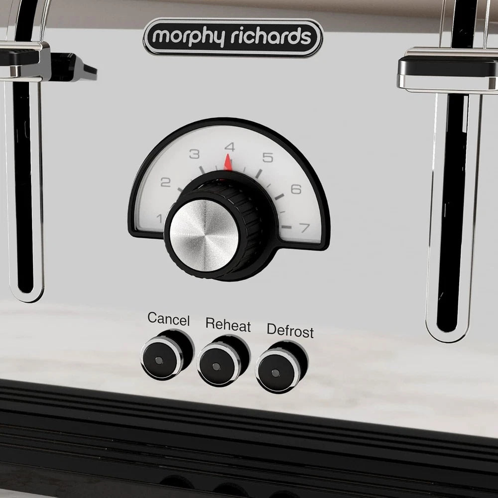 Morphy Richards 240331 Venture Retro 4 Slice Toaster - Black