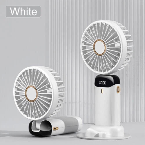 USB Rechargeable Mini Hand-held Fan Portable Folding Desk Fan Cooler Cooling