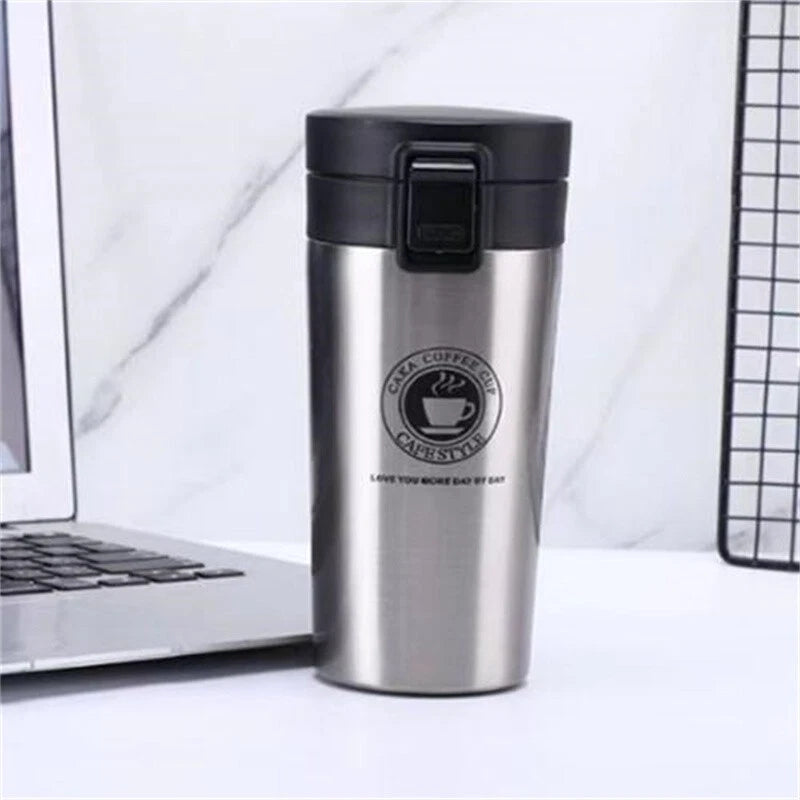 NEW Insulated Travel Coffee Mug Cup Thermal Stainless Steel Flask Vacuum Thermos