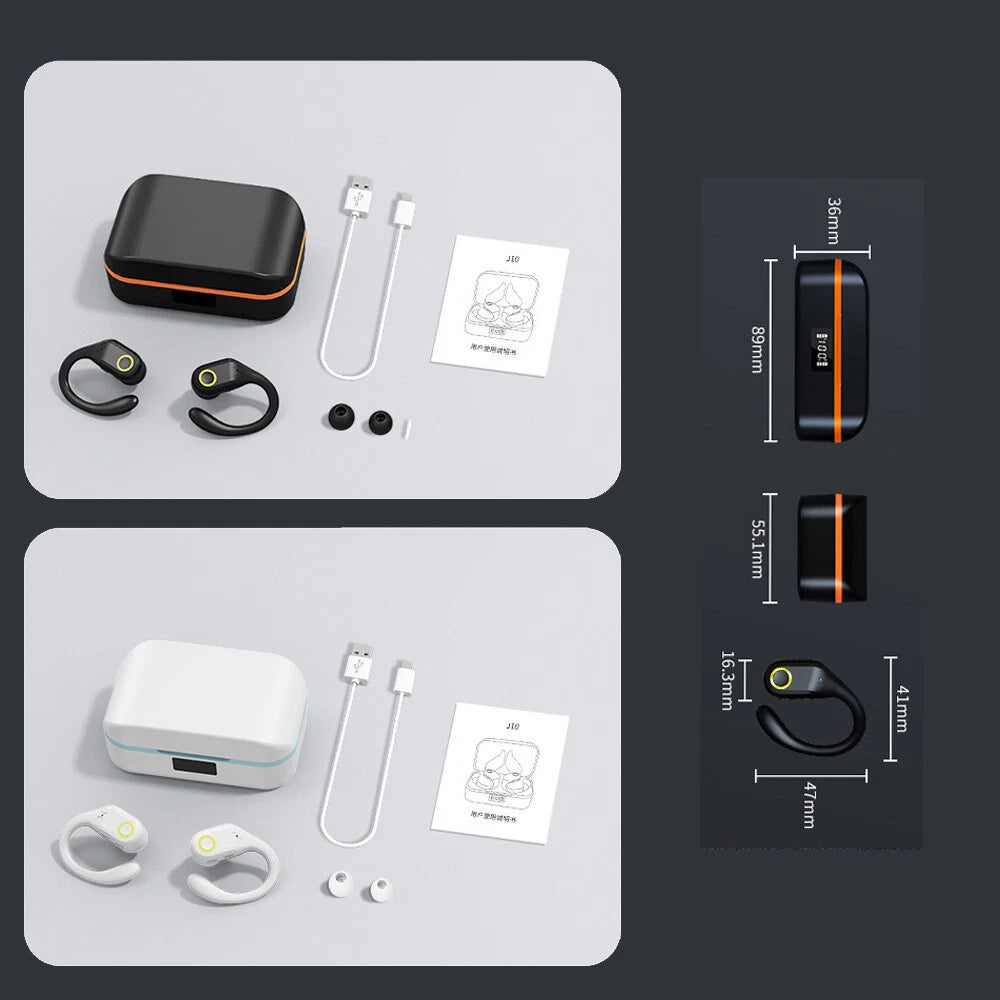 TWS Wireless Bluetooth Earphones Headphones Sports Running Bass Earbuds Ear Hook