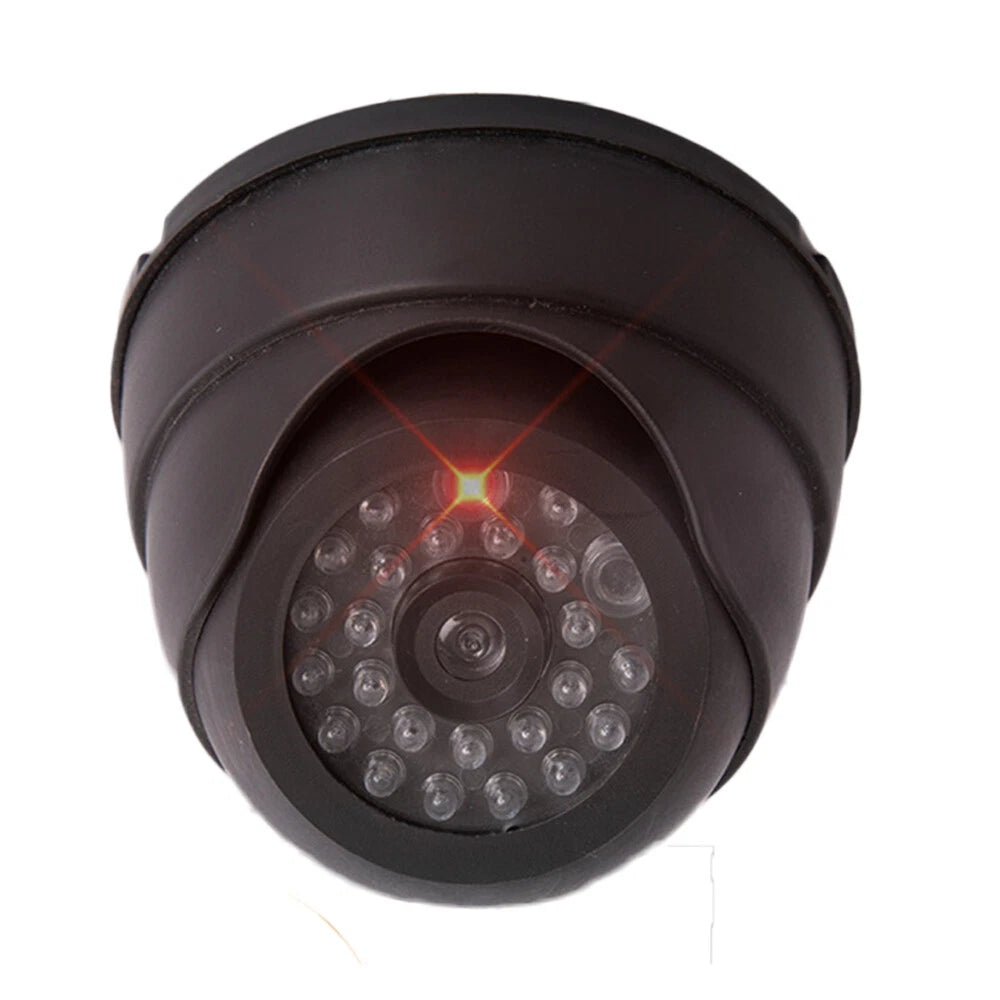 1/2 x DUMMY DOME CCTV SECURITY CAMERA FLASHING LED INDOOR OUTDOOR FAKE CAM UK