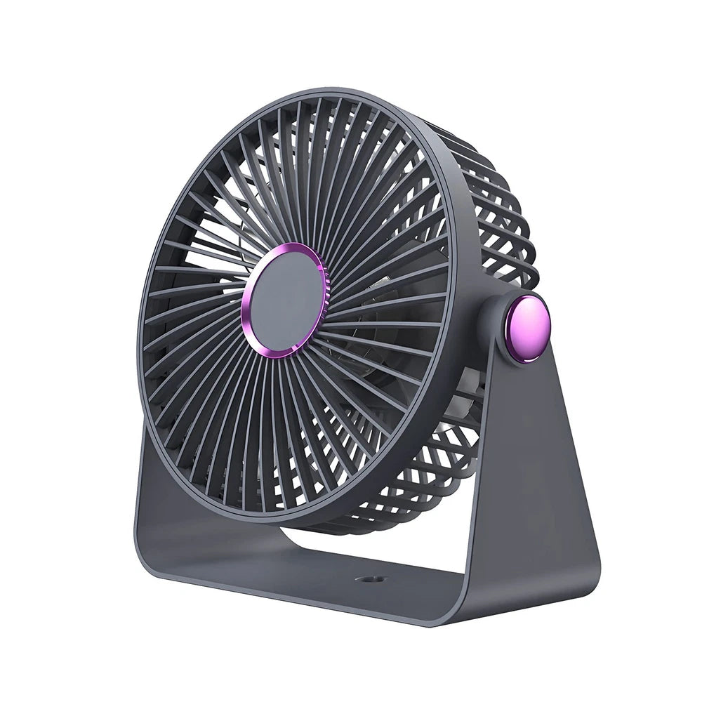 UK 5.9Inch Mini USB Rechargeable Desk Fan Portable Small Quiet Table Cooling Fan