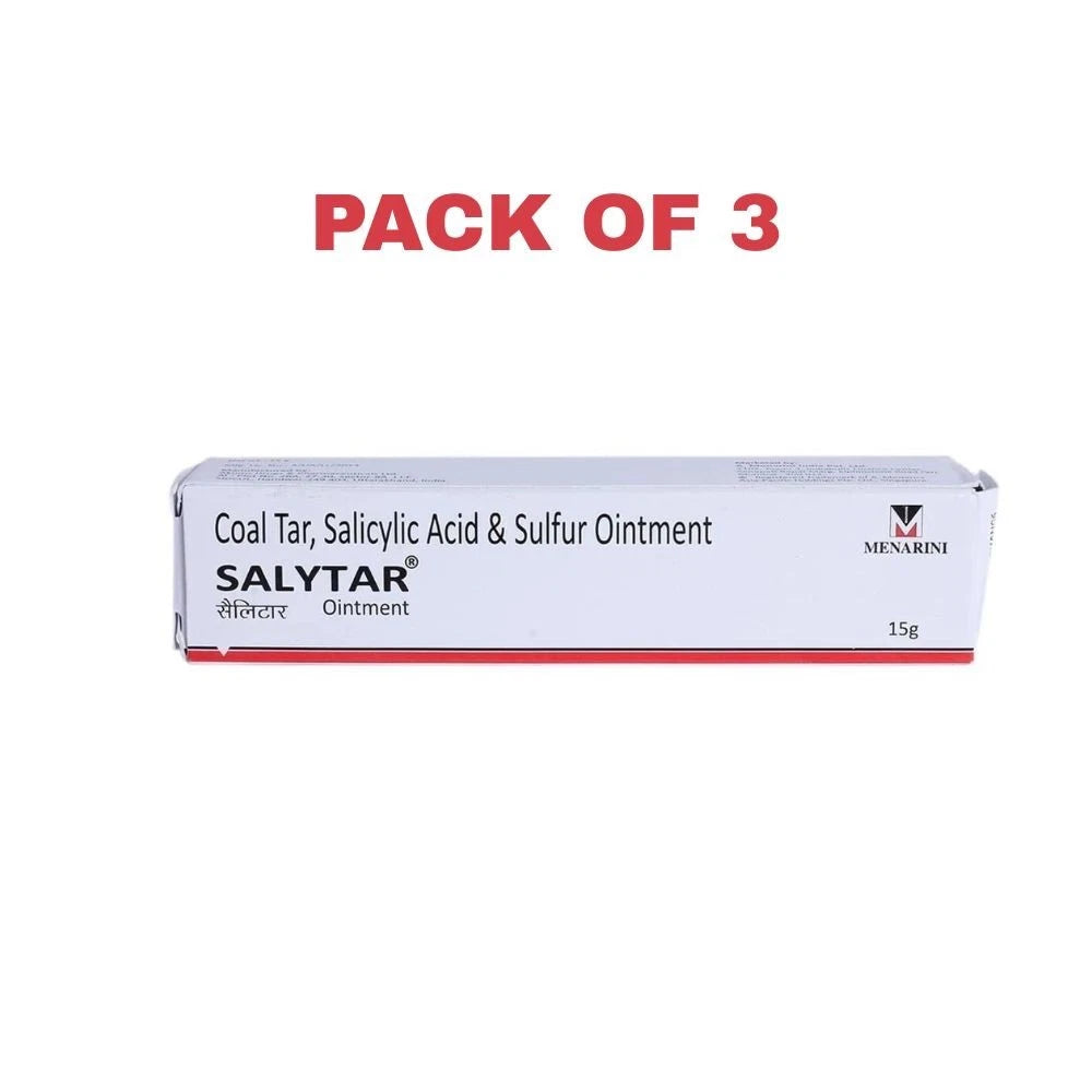 3 x Coal Tar & Salicylic Acid, Sulfur Ointment (3 x 15gm) for Skin Care