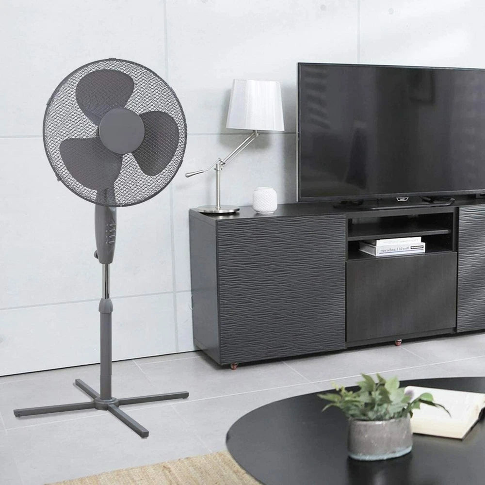 Schallen 16" Electric Oscillating Floor Standing Tall Pedestal Air Cooling Fan