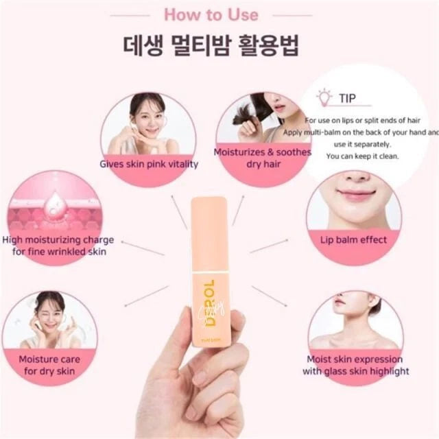 Collagen Wrinkle Bounce Multi-Moisture Balm Stick Hydrating Moisturizing Face UK