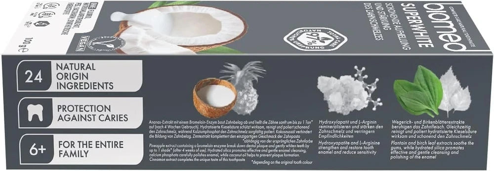 Biomed Superwhite Toothpaste X 3 Pack - Natural Coconut - Free Shipping - Uk''