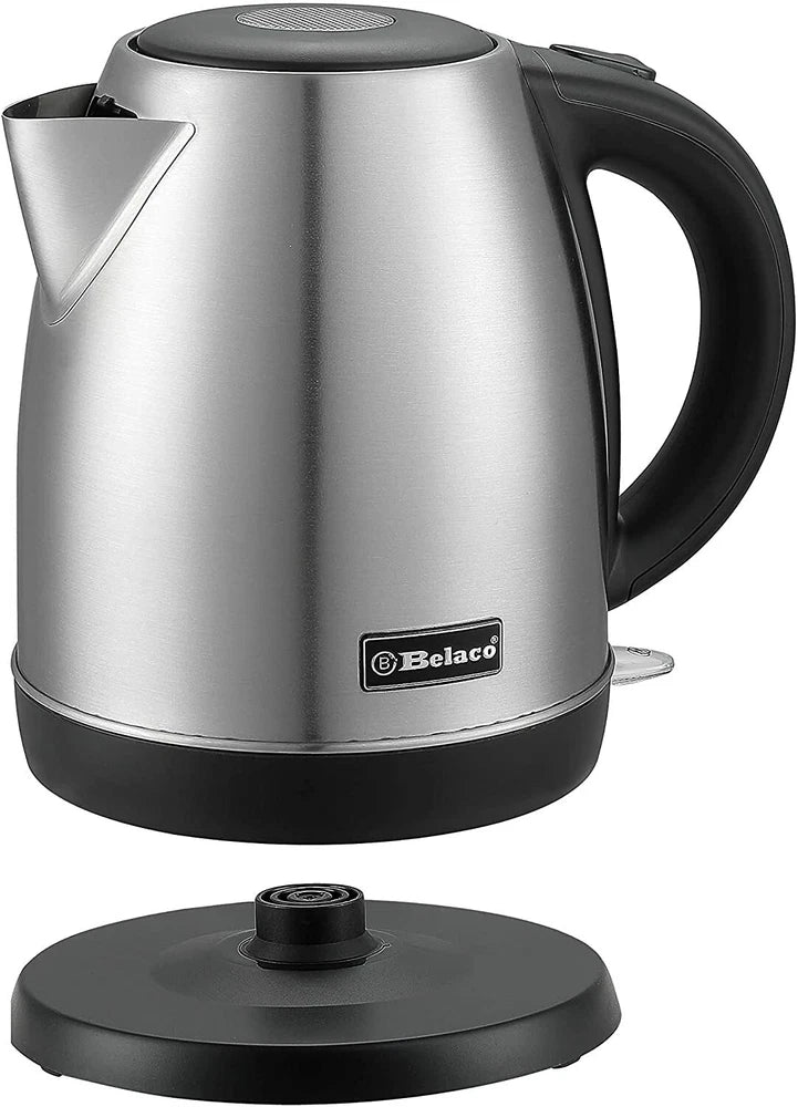 Belaco Electric Kettle Stainless Steel 1.7L,  2200w Fast Boil Cordless 360°