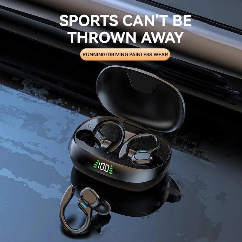 TWS Sports Wireless Bluetooth Earphones Headphones Ear Hook Running Bass Earbuds