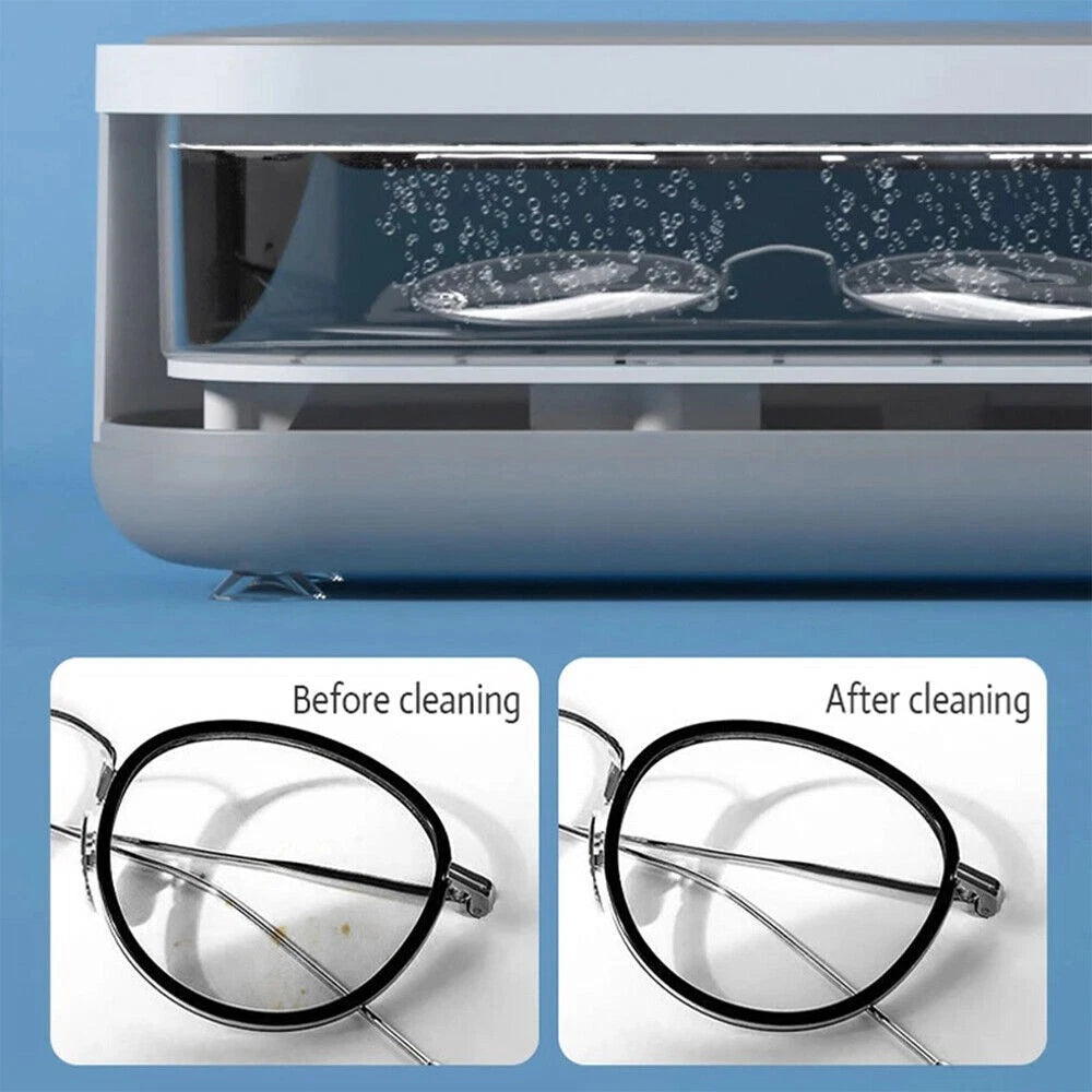 Ultrasonic Cleaner Sonic Wave Tank Glasses Watch Jewellery Cleaning Machine UK