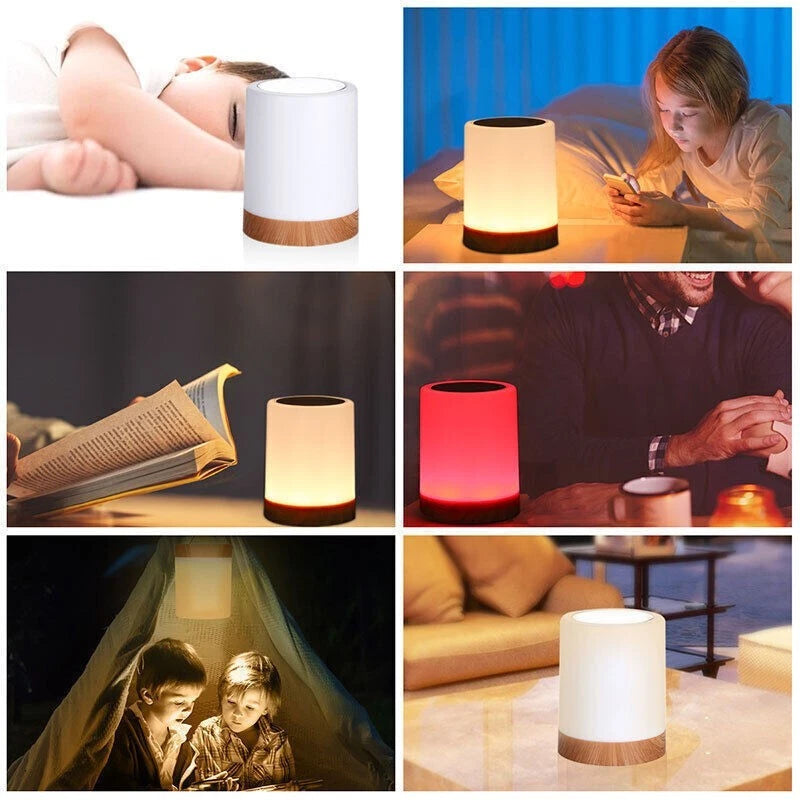 Wireless Touch Sensor Night Light Hallway/Bedside Desk Table LED Dimmable Lamp