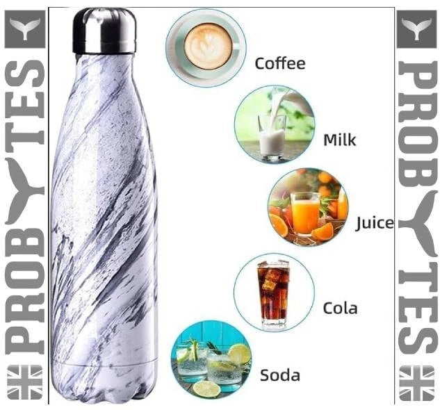 Stainless Steel Water Bottle Double Walled Vacuum Insulated Thermal Flask Sports