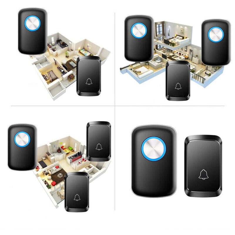 Loud Wireless Doorbell Plug in Cordless Doorbells Waterproof Door Bell Chime Kit