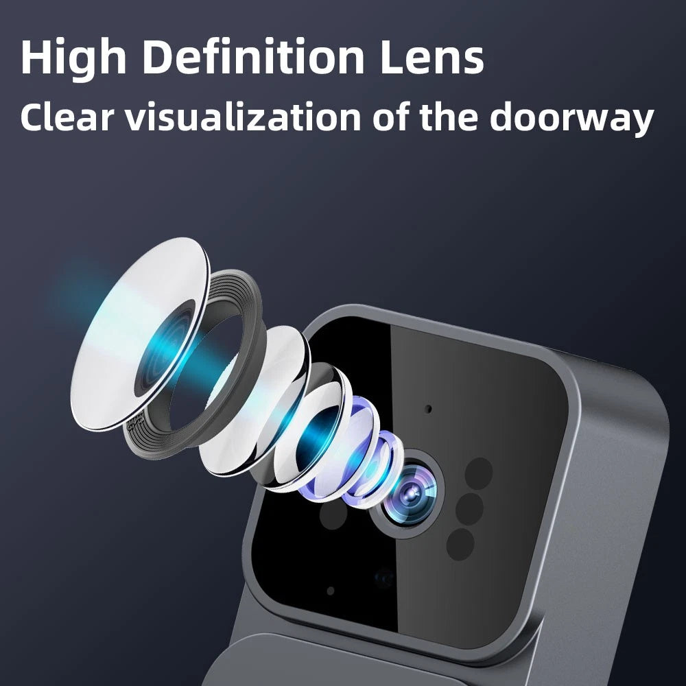 Smart Wireless Video Doorbell Security Streaming Camera Door Bell Intercom HD