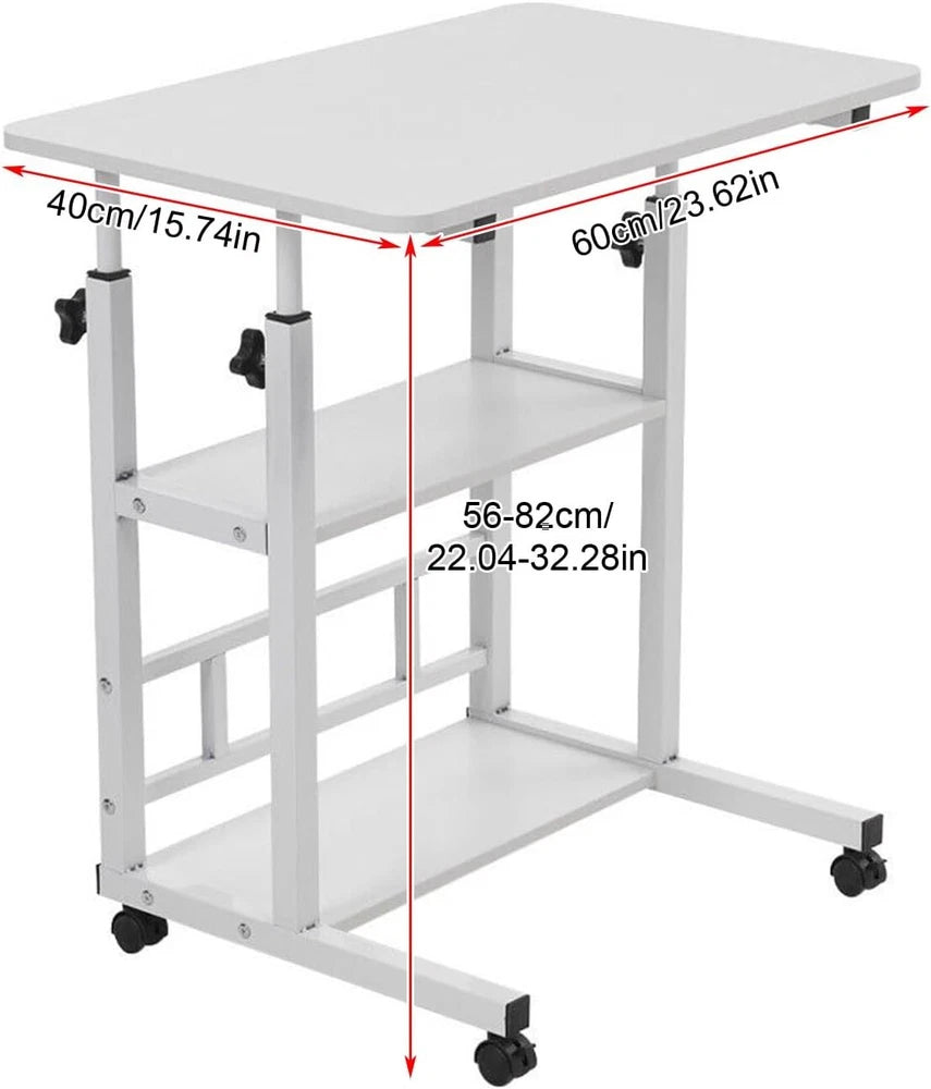 Adjustable Home Study Table Notebook Computer Folding Laptop PC Trolley Desk UK