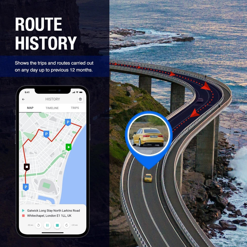 104N Magnetic GPS Tracking Device for Cars, Vans & Trailers - Long Battery Life