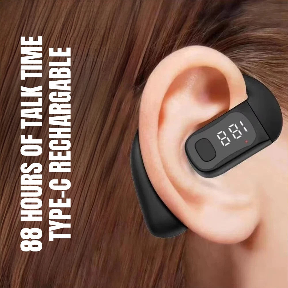 Wireless Bluetooth 5.4 Earphone with HD Mic, Waterproof, Sports Ear Hook, Lon