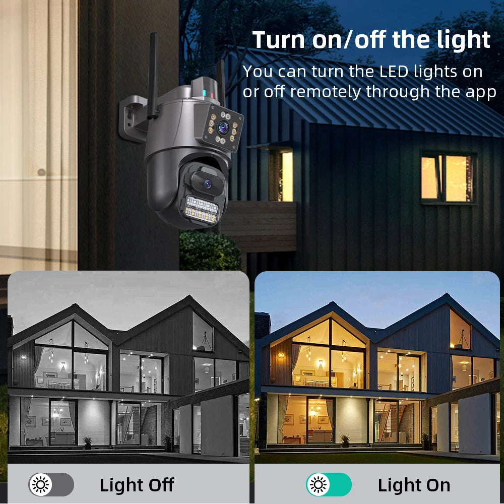 8MP 4K Wireless IP Camera WIFI Outdoor CCTV PTZ Smart Home Security IR Cam IP66