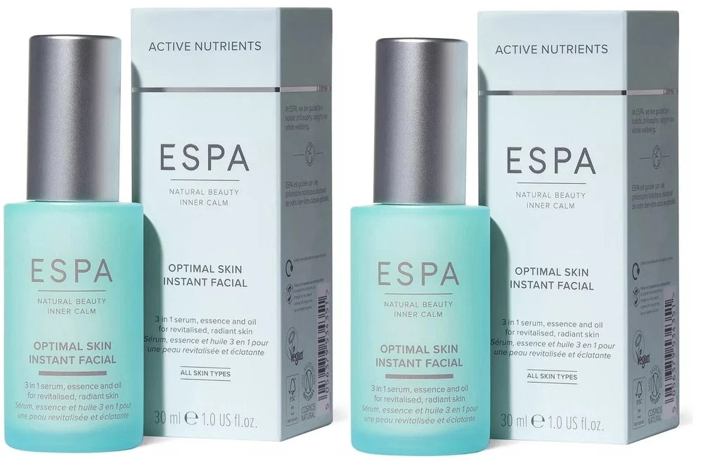2 x ESPA Optimal Skin Instant Facial Serum  New Box  30ml 3 in 1 RRP 60 each