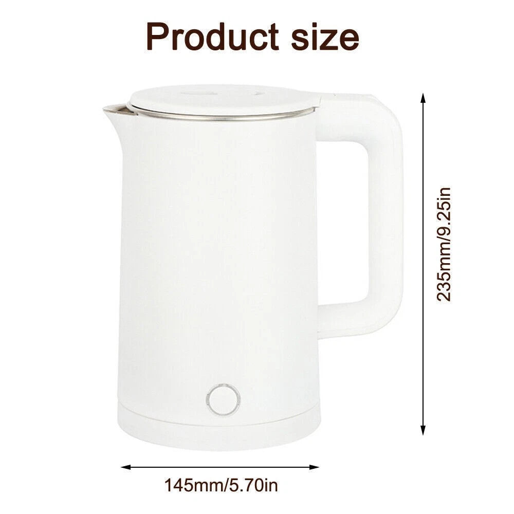 2.3L Electric Kettle Fast Boil 1500W Stainless Steel Jug Boil-Dry Protection