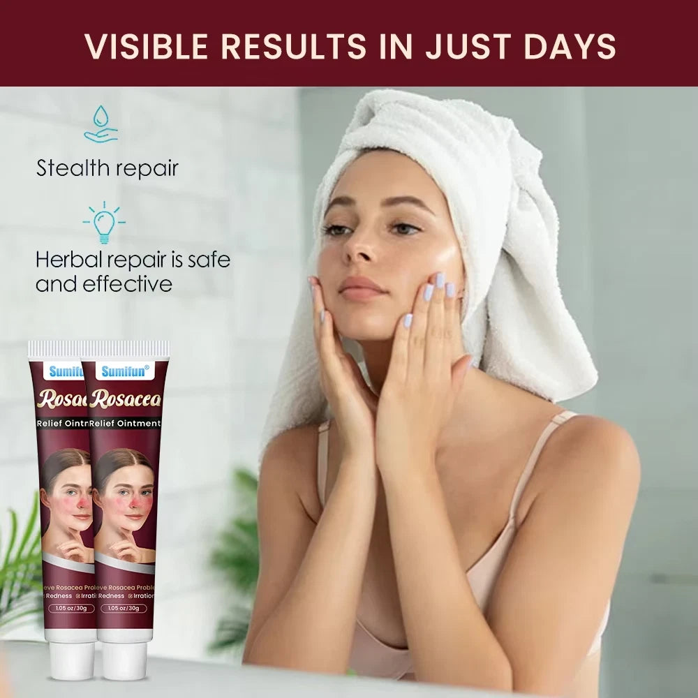 New 30g Natural Herbal Red Face Skin Care Rosacca Cream Red Skin Relief Ointment