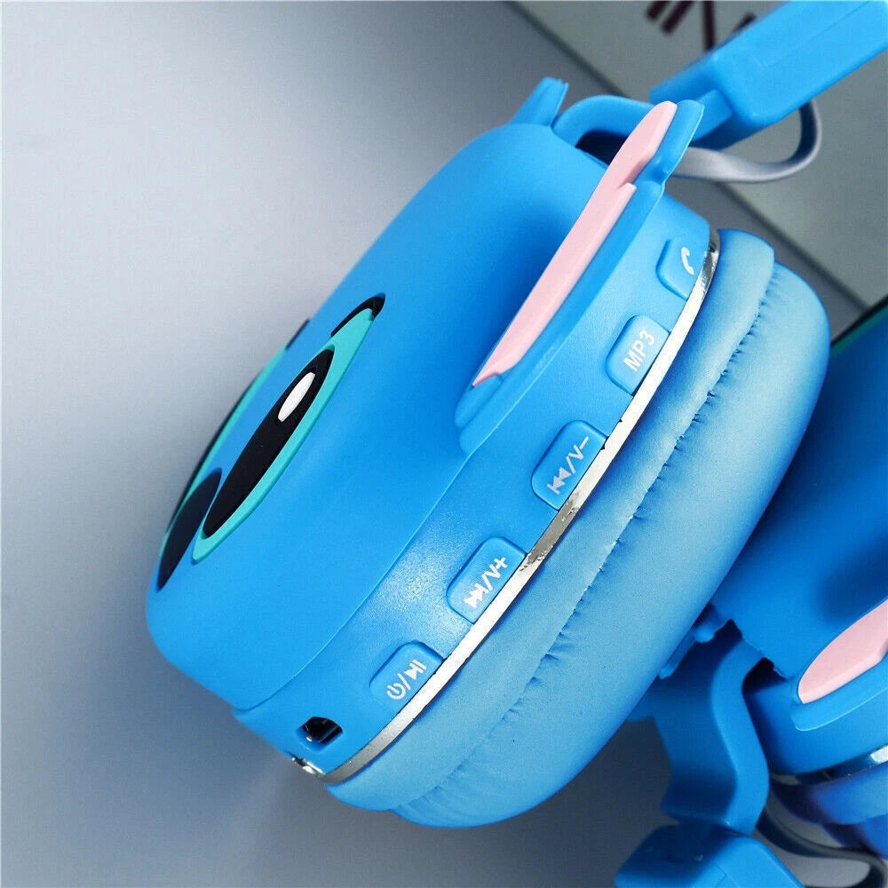 Lilo & Stitch Kids Foldable Wireless Headphones Ear Pads Headset Gift Earphones